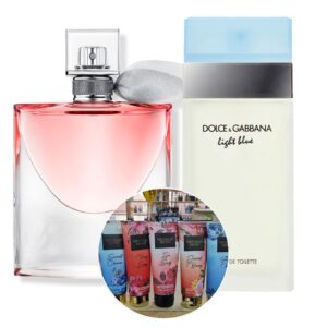 kit 3 perfumes x2 + crema victoria 200ml