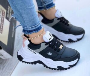 skechers suela alta dama