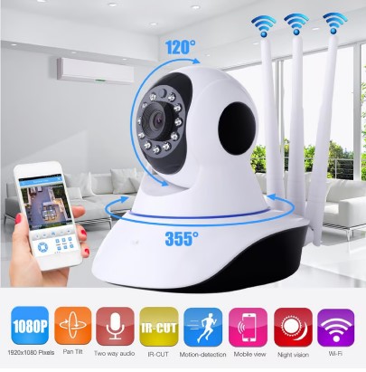 cámara tres antenas v 380 wifi