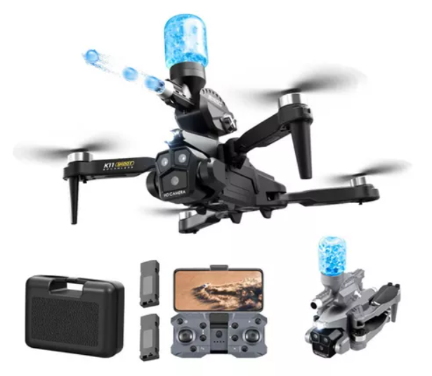 drone con pistola hidrogel 2025