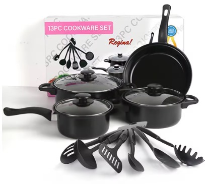 juego de ollas mas utensilios de cocina