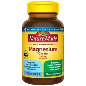 citrato de magnesio 250mcg nature made 60unds