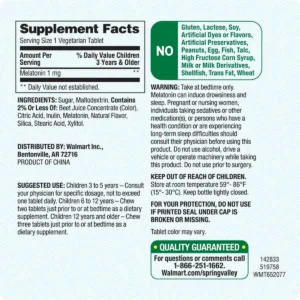 Melatonina Kids 1Mg Spring Valley 120 Und melatonina kids 1mg spring valley