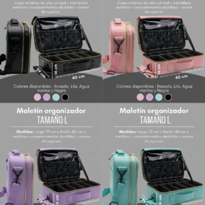 maleta importada para maquillaje tamaño l